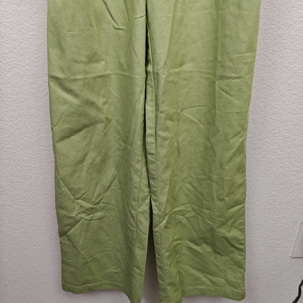 House Of Sunny NWT Golden Years Lime Green Belted 3/4 Sleeves Jumpsuit Sz 8 - Picture 8 of 15